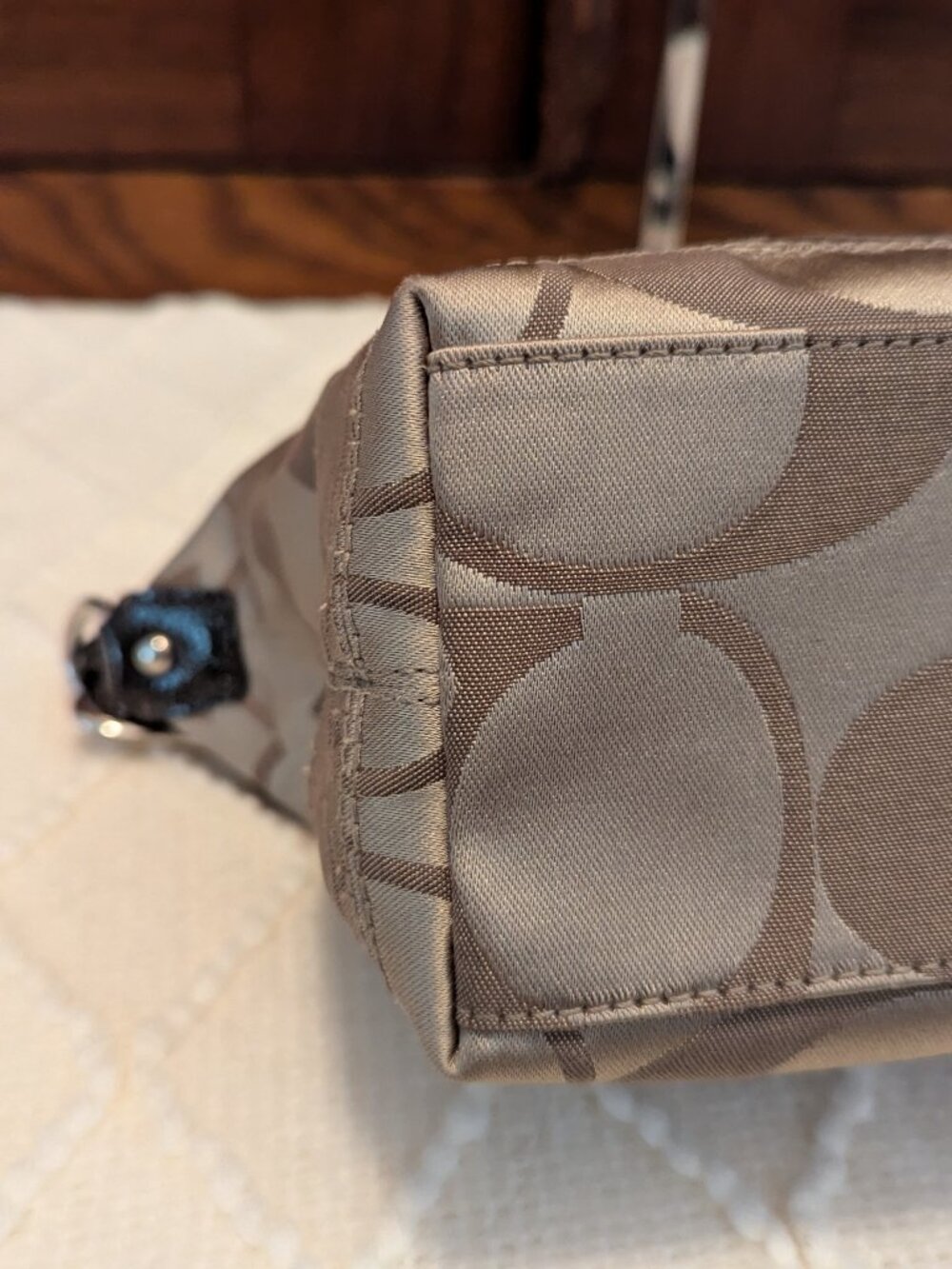 Alex Signature Sateen Top Handle Pouch Bag - Picture 9 of 13